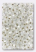 Rocaille 4 mm crystal silver-lined x20g