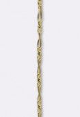 Chaîne à maille fantaisie 8x2 mm or 1 micron x 10cm