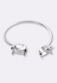 Bracelet strass en laiton à personnaliser argent x1
