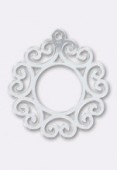 Argent 925 pendentif volutes 26.2x24.3 mm x1