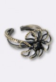 Bague réglable dentelle bronze x1