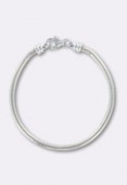 Argent 925 bracelet chaîne serpent avec fermoir 190x3 mm x1