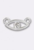 Argent 925 pendentif œil 15.5x6.5 mm x1