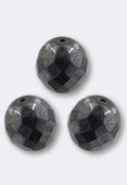 Facette 12 mm hematite x2