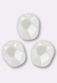 Facette 4 mm pastel white x50