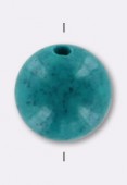 Turquoise véritable non teintée du Tibet ronde 6 mm x1