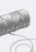 Coton enduit métallisé argent 1 mm x1m
