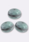 Ronde aplatie 6x9 mm light turquoise x6