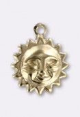 Gold Filled 14 K breloque soleil 8 mm x1