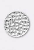 Estampe sequin martelé 18 mm argent x2 Estampe sequin martelé 18 mm argent x2