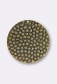 Estampe sequin martelé 34 mm bronze x1