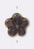 Fleur plate 17 mm lilac x1