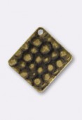 Estampe sequin martelé 12x12 mm bronze x2 Estampe sequin martelé 12x12 mm bronze x2