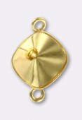Argent 925 doré 24K sertissure support à coller 12 mm x1