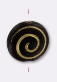 Palet spirale 13 mm noir matt gold x2