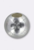 Perle en métal ronde 6 mm argent x12