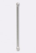 Argent 925 intercalaire tube 44x1.6 mm x1