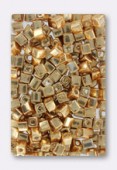 Miyuki square beads 3 mm SB-1052 galvanized yellow gold x10g