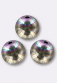 Ronde 6 mm crystal glittery argentic x24