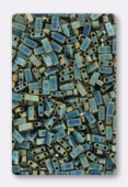 Miyuki Half Tila Beads HTL-2008 metallic green iris matted x10g