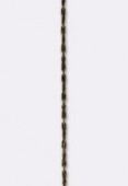 Chaîne cobra ronde 0.5 mm bronze x20 cm