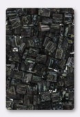 Miyuki Tila Beads TL-4511 picasso opaque smoky black x10g