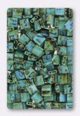 Miyuki Tila Beads TL-4514 picasso opaque seafoam green x10g
