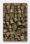 Miyuki Tila Beads TL-2006 matted metallic dark bronze x10g