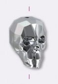 Skull bead 5750 19 mm crystal light chrome 2X x1