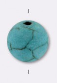 Turquoise verte matte ronde 10 mm x4