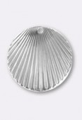 Estampe sequin éventail 20 mm argent x1 Estampe sequin éventail 20 mm argent x1