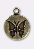 Estampe sequin papillon 10 mm bronze x1