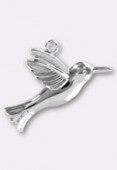 Estampe breloque oiseau de paradis 20x10 mm argent x1 Estampe breloque oiseau de paradis 20x10 mm argent x1