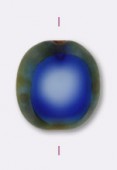 Palet ovale 14x12 mm opaque picasso dark blue  x1