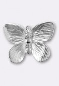 Estampe breloque papillon 30x24 mm argent x1