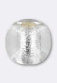 Feuille d'argent ronde 12 mm crystal x2