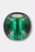Feuille d'argent ronde 12 mm emerald x2