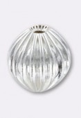 Perle en laiton ronde 10 mm argent x4