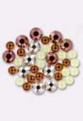 Strass 2088 5 mm / 7 mm mélange 4 couleurs x36