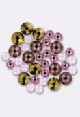 Strass 2088 5 mm / 7 mm mélange 4 couleurs x36