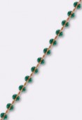 Chaîne rocaille emerald x10 cm