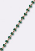 Chaîne rocaille emerald x10 cm