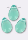 Goutte 6x9 mm green opal x4