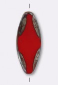 Palet ovale 25x10 mm red picasso x1