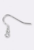 Crochet d’oreille 18 mm argent x2