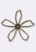 Estampe fleur pop découpée 56 mm bronze x1