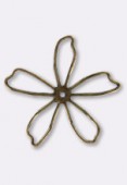 Estampe fleur pop découpée 56 mm bronze x1