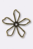 Estampe fleur pop découpée 35 mm bronze x1