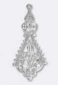 Estampe chandelier 55x25 mm argent x1