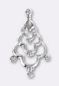 Estampe chandelier 30x18mm argent x1